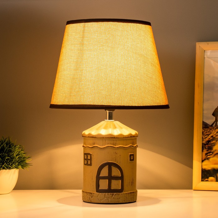 Настольная лампа "Мейзон" E14 40Вт коричневый 22,5х22,5х33,5 см RISALUX - фото 1890281933