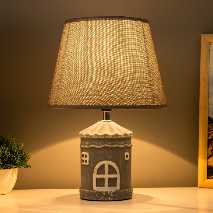 Настольная лампа "Мейзон" E14 40Вт серый 22,5х22,5х33,5 см RISALUX - фото 1909377519