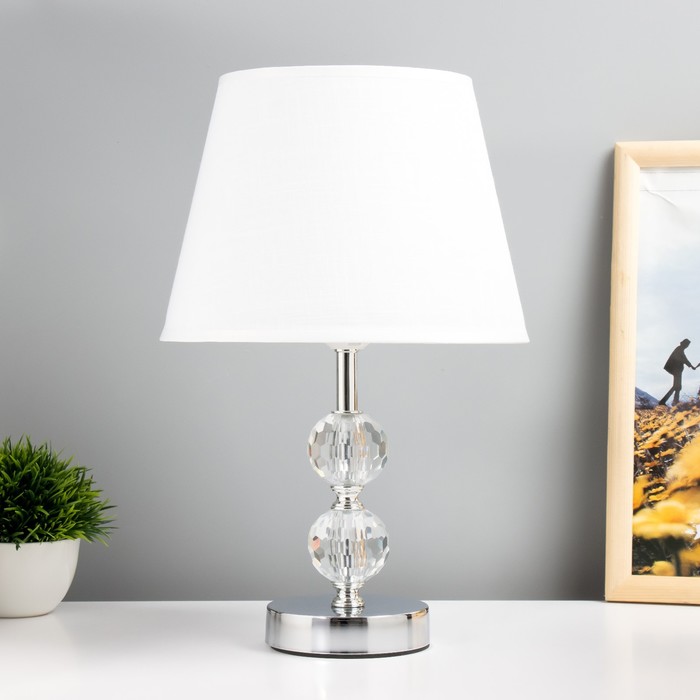 Настольная лампа "Булла-2" E27 40 Вт хром 22.5×22.5×34.5 см - Фото 1