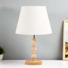 Настольная лампа RISALUX «Апали», E27, 40 Вт, светлое дерево, 25×25×39 см - Фото 1