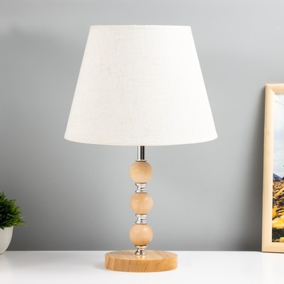 Настольная лампа RISALUX «Апали», E27, 40 Вт, светлое дерево, 25×25×39 см