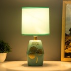 Настольная лампа "Натюр" E14 40Вт бирюзовый 12,5х12,5х28 см RISALUX - Фото 2