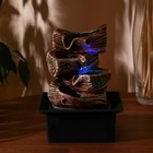 Фонтан "Водопад на брёвнах" 16х13х22 см (с подсветкой, без шарика,) - фото 23189540