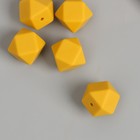 Бусина силикон "Многогранник" горчица d=1,7 см - Фото 2