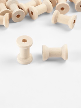 Набор деревянных катушек без покрытия, 15 шт., d=2?3 см (комплект 2 шт)