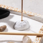 Японский сад камней настольный «Дзен», с подставкой для благовоний, набор аксессуаров,12×12×9.5 см, бетон - Фото 4