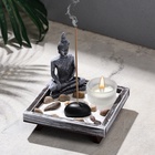 Японский сад камней настольный «Дзен. Мечта», с подставкой для благовоний, набор аксессуаров,12.5×12.5×13 см, бетон - Фото 1