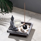 Японский сад камней настольный «Дзен. Мечта», с подставкой для благовоний, набор аксессуаров,12.5×12.5×13 см, бетон - Фото 2