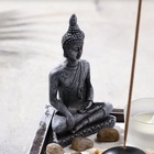 Японский сад камней настольный «Дзен. Мечта», с подставкой для благовоний, набор аксессуаров,12.5×12.5×13 см, бетон - Фото 3