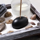 Японский сад камней настольный «Дзен. Мечта», с подставкой для благовоний, набор аксессуаров,12.5×12.5×13 см, бетон - Фото 5