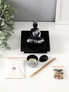 Японский сад камней настольный «Дзен. Успех», с подставкой для благовоний, набор аксессуаров,12.5×12.5×13 см, бетон - Фото 5