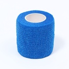Бинт самофиксирующийся разрывной «Groomroom», 5 см х 4,5 м, синий - Фото 2