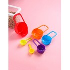 Набор мерных ложек Доляна «Креатив», 6 шт.: 250 мл,125 мл, 85 мл, 60 мл, 15 мл, 7.5 мл, пластик, МИКС - Фото 2