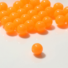 Бусина «Драже» d=8мм (набор 10 г), цвет ярко-оранжевый