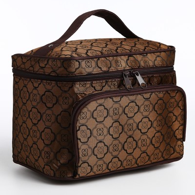 Косметичка на молнии, цвет коричневый