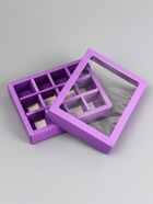 Коробка для 12 конфет, сиреневая, 19×15×3.6 см - Фото 3