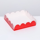 Коробка для печенья, красная, 12×12×3 см - Фото 2