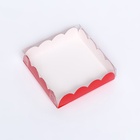 Коробка для печенья, красная, 12×12×3 см - Фото 3