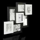 Фоторамка пластик на 6 фото с часами "Чёрно-белое" 10х10, 10х15 см, 52,5х40 см - Фото 2