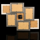 Фоторамка пластик на 6 фото с часами "Чёрно-белое" 10х10, 10х15 см, 52,5х40 см - Фото 5