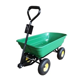 Тележка садовая, четырёхколёсная: груз/п 250 кг, объём 75 л, зелёная  (артикул 10182146)  большой выбор товаров оптом и в розницу по низким ценам с доставкой