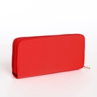 Кошелёк женский на молниях 19.5×4×9.5 см, однотонный, красный - Фото 4