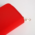 Кошелёк женский на молниях 19.5×4×9.5 см, однотонный, красный - Фото 3