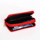 Кошелёк женский на молниях 19.5×4×9.5 см, однотонный, красный - Фото 2