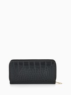 Кошелёк женский на молнии, 19.5×2.5×10 см, с текстурой, чёрный - Фото 5