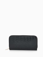 Кошелёк женский на молнии, 19.5×2.5×10 см, с текстурой, чёрный - Фото 4