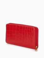 Кошелёк женский на молнии, 19.5×2.5×10 см, с текстурой, красный - Фото 7