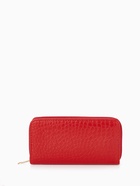 Кошелёк женский на молнии, 19.5×2.5×10 см, с текстурой, красный - Фото 5