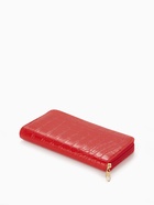 Кошелёк женский на молнии, 19.5×2.5×10 см, с текстурой, красный - Фото 6