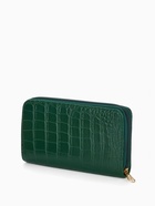 Кошелёк женский на молнии, 19.5×2.5×10 см, с текстурой, зелёный - Фото 4