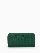 Кошелёк женский на молнии, 19.5×2.5×10 см, с текстурой, зелёный - Фото 5