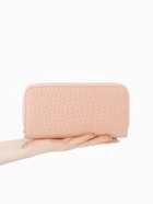 Кошелёк женский на молнии, 19.5×2.5×10 см, с текстурой, бежево-розовый - Фото 2