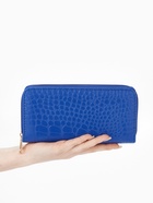 Кошелёк женский на молнии, 19.5×2.5×10 см, с текстурой, синий - Фото 2