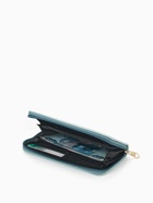 Кошелёк женский на молнии, 19.5×2.5×10 см, с текстурой, голубой - Фото 3