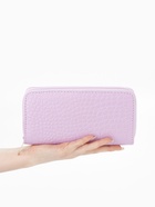 Кошелёк женский на молнии, 19.5×2.5×10 см, с текстурой, сиреневый - Фото 2
