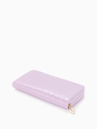 Кошелёк женский на молнии, 19.5×2.5×10 см, с текстурой, сиреневый - Фото 6