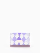 Кошелёк «Ромбы», маленький, на кнопке, сиреневый - Фото 2