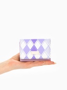 Кошелёк «Ромбы», маленький, на кнопке, сиреневый - Фото 3