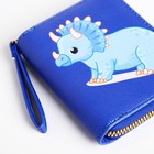 Кошелёк детский на молнии, синий - Фото 3