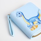 Кошелёк детский «Динозаврик», на молнии, голубой - Фото 3