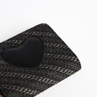 Кошелёк на молнии «Сердце», чёрный - Фото 3