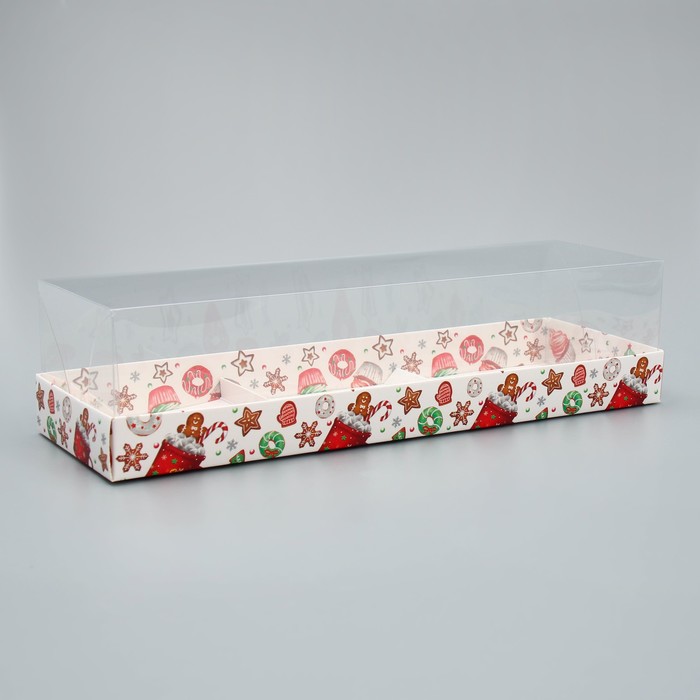Коробка для для муссовых пирожных «С Новым годом», сладости, 27 х 8.6 х 6.5 см
