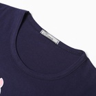 Комплект домашний женский (футболка/брюки), цвет тёмно-синий, размер 50 - фото 24598765