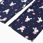 Комплект домашний женский (футболка/брюки), цвет тёмно-синий, размер 52 - фото 24598774