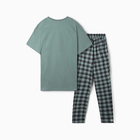 Комплект домашний мужской (футболка/брюки), цвет зёленый, размер 48 10131718