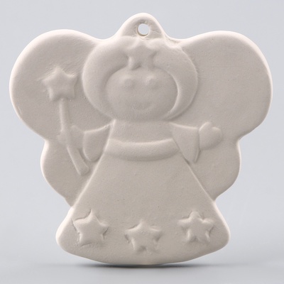 Ёлочная игрушка под роспись «Ангелочек», с подвесом, кисть